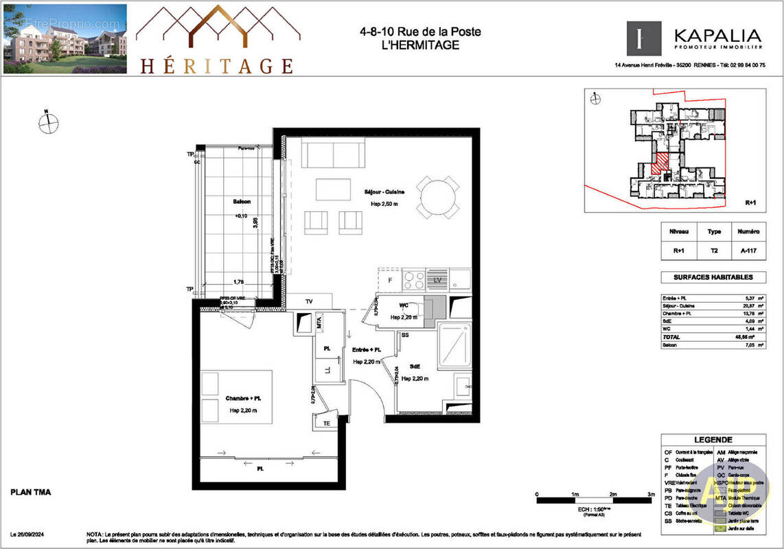 Appartement à L&#039;HERMITAGE