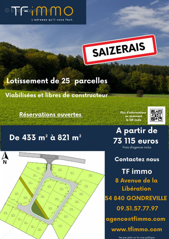 Terrain à SAIZERAIS