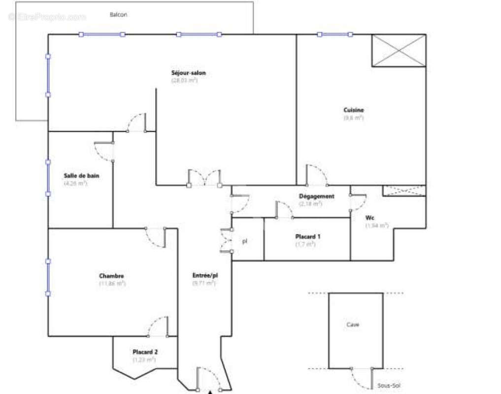 Appartement à PARIS-20E