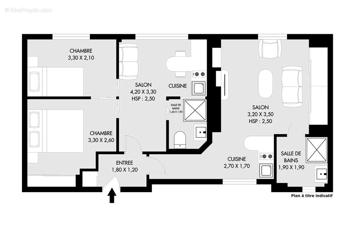 Appartement à PARIS-19E