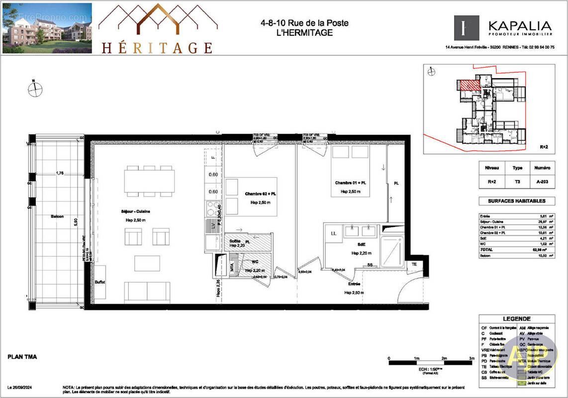 Appartement à L&#039;HERMITAGE