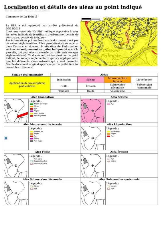 Terrain à LA TRINITE
