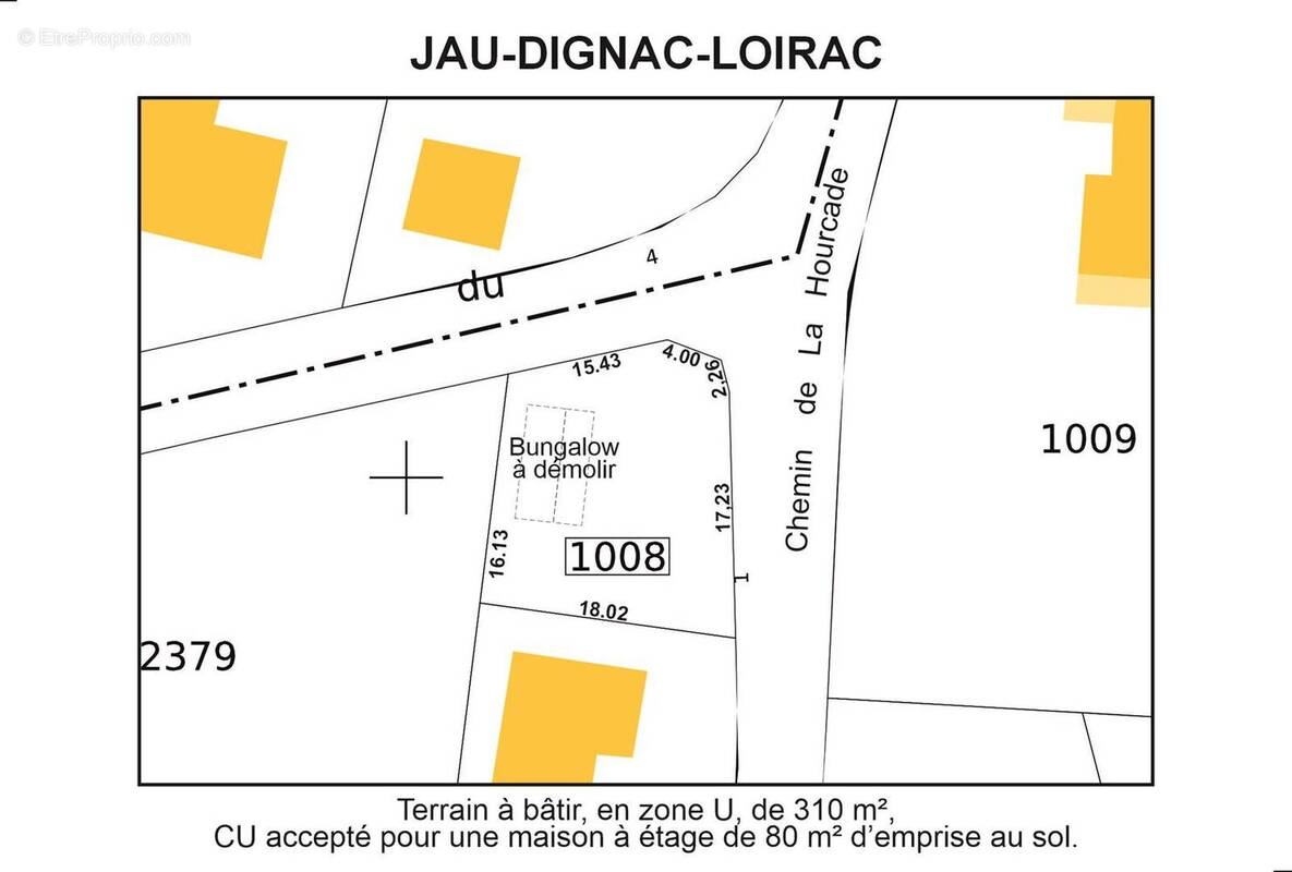 Terrain à JAU-DIGNAC-ET-LOIRAC