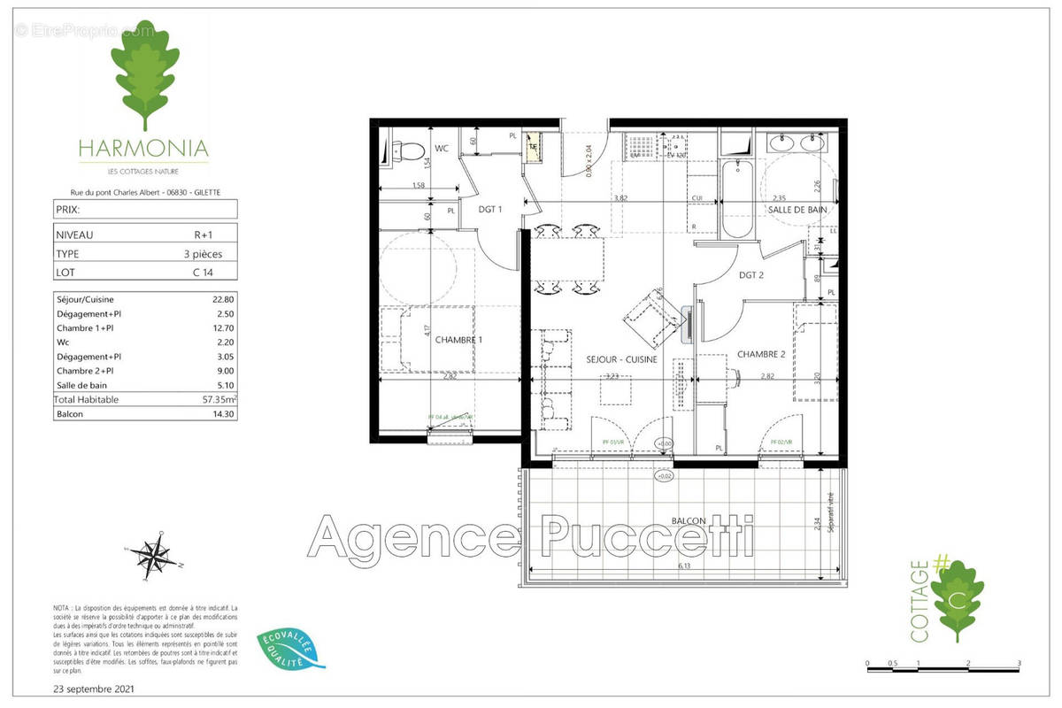 Appartement à GILETTE