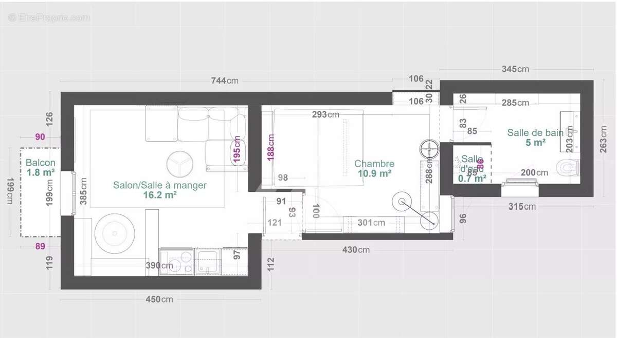 Appartement à BEAUSOLEIL