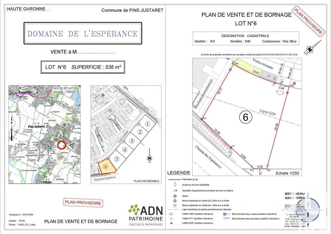 Photo 1 - Terrain à PINS-JUSTARET