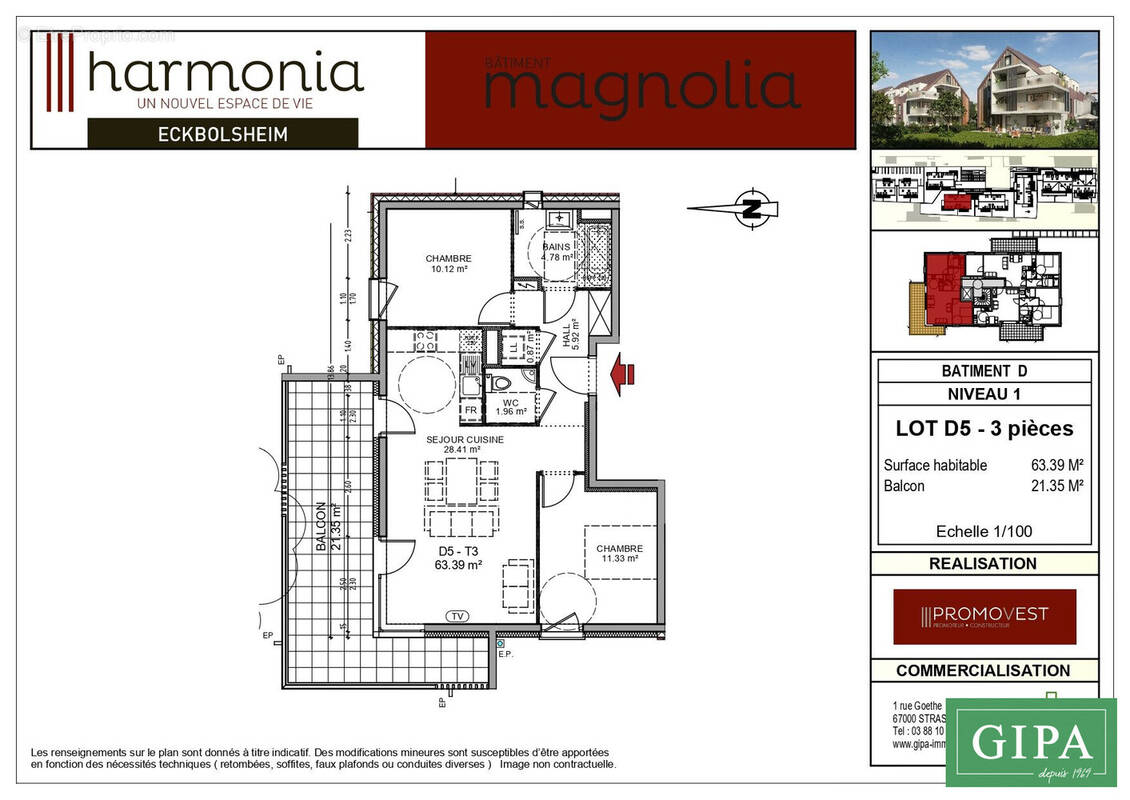 Appartement à ECKBOLSHEIM