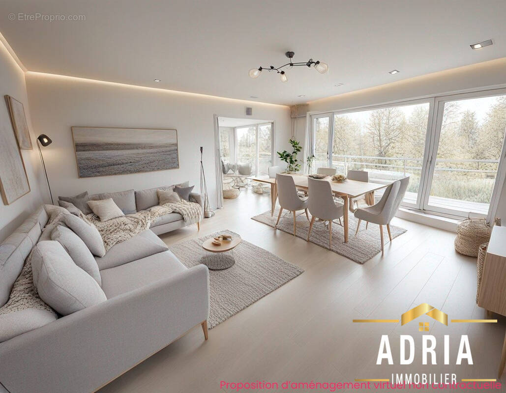 Aménagement 3D salon séjour - Appartement à METZ